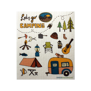 Swedish Dishcloths 2-piece set: Travel Time & Let's Go Camping